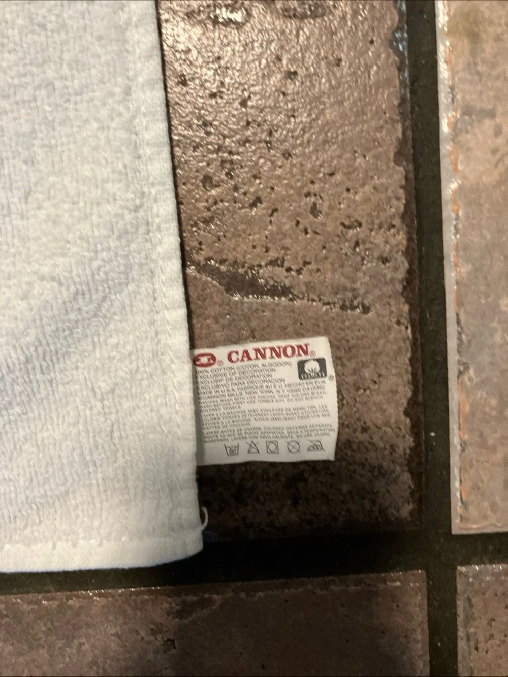 Canon White Cotton Towel with Red Logo Tag